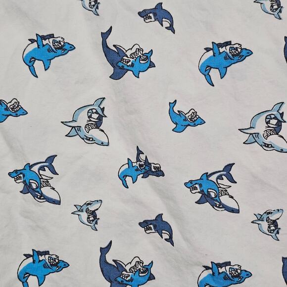 SSLR Men's Extra Large (XL) Casual Button Down Shark Print Hawaiian Party Shirt - Picture 3 of 10